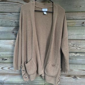 Knit Tan Arizona oversized cardigan